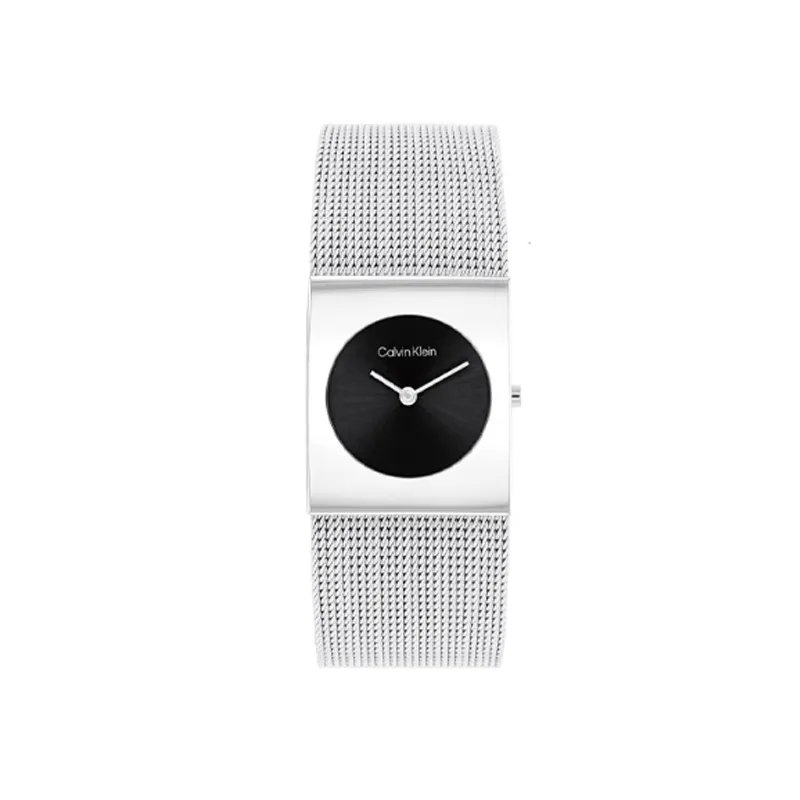 CALVIN KLEIN Wrist Watches Quartz Movement Steel Strap 26.44mm Black Dial Women's Watch 30m Water Resistant