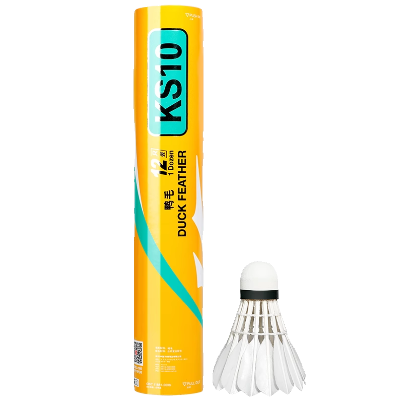 Li Ning x Kason KS10 Duck Feather Shuttlecock 12 Pack All Round Duck Feather Indoor And Outdoor Shuttlecocks