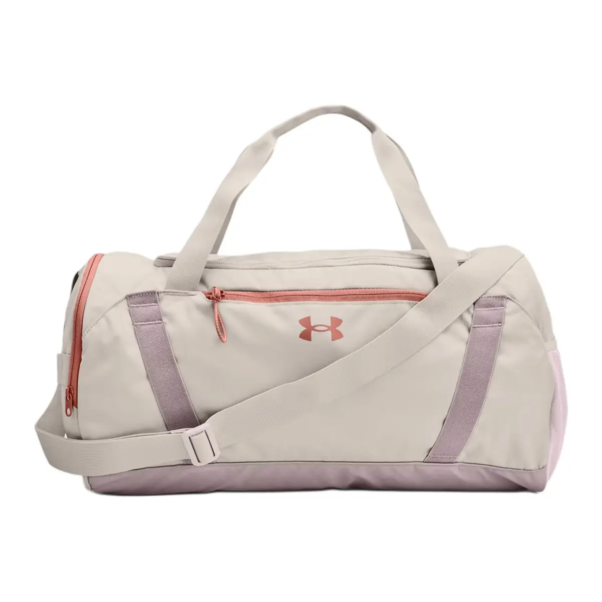 Under Armour Polyester Travel Bag Gym Bag Women's Gray & Pink