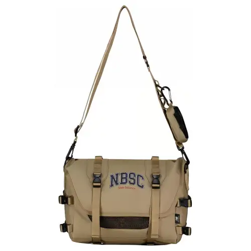 New Balance Fabric Shoulder Bag, Crossbody Bag Unisex Brown