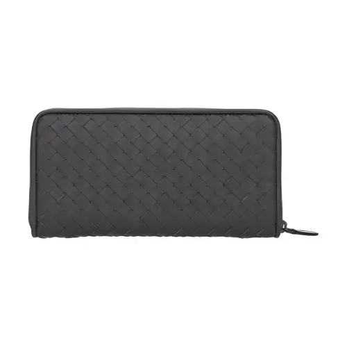 Bottega Veneta Leather Wallet Women's Gray