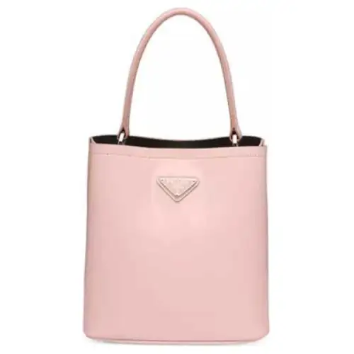 PRADA Panier Without Strap Shiny Leather Shoulder Bag, Crossbody Bag, Handbag Women's Orchid Pink