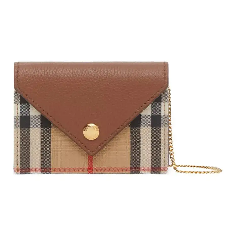 Burberry Polyester, Cotton Card Holder, Wallet, Crossbody Bag, Shoulder Bag Women's Brown