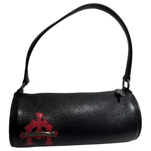 Chrome Hearts Foldable black red one-shoulder bag with zipper