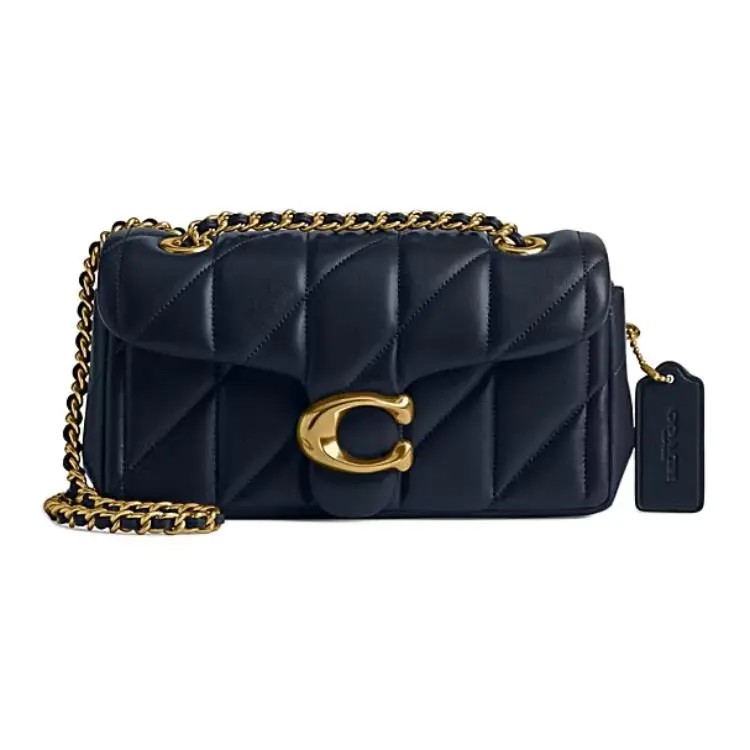 COACH Tabby Nappa Leather Crossbody Bag, Shoulder Bag Small Women's Dark Marine Blue