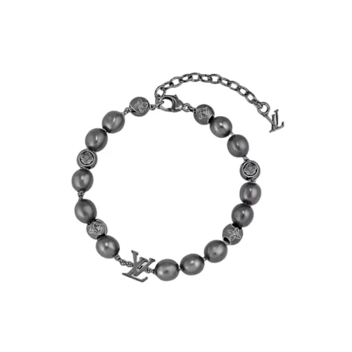LOUIS VUITTON Pearl Metal Bracelets Women's Silver