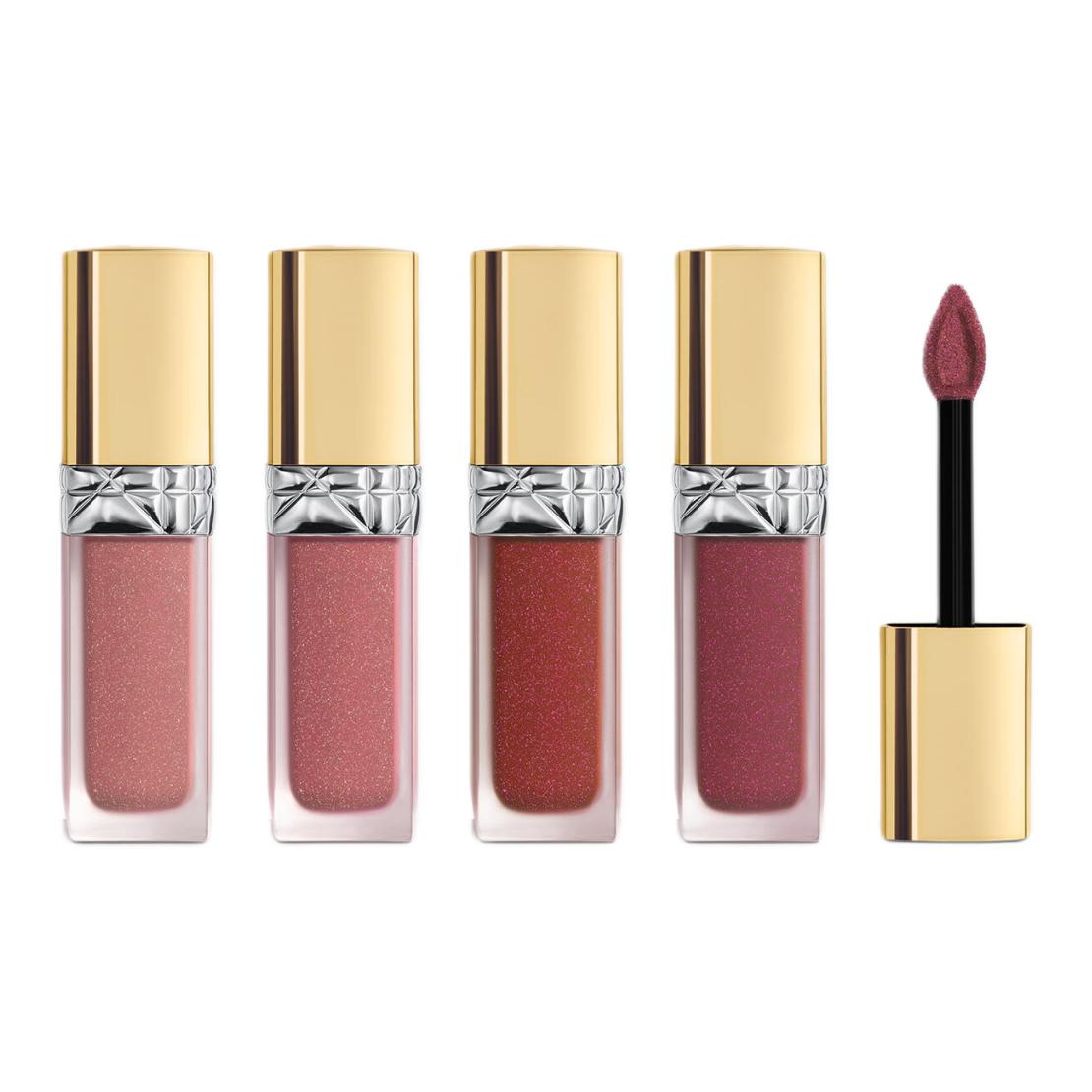 DIOR Dior 2024 Christmas limited edition intense blue gold lip glaze, set of four, matte, silky, natural, light and easy to color, 6ml*4