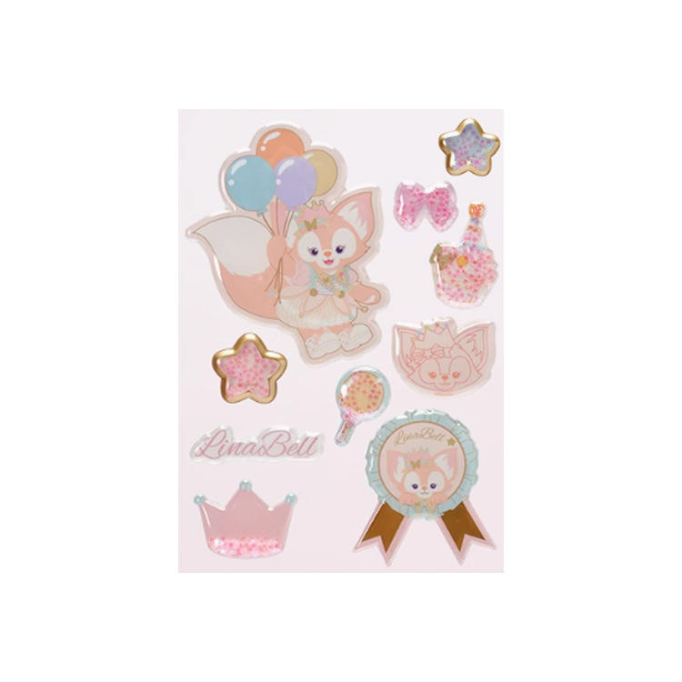 Disney Disney Lina Belle Fantasy Celebration Series Stickers DIY Ledger Decoration Shanghai Disney IP Peripherals