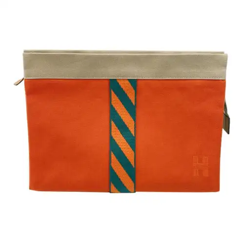 HERMES TROUSSE JIMETOU JUMPING Fabric Storage Bag Clutch Small Women's Multicolor