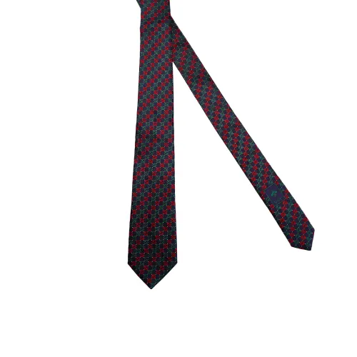 GUCCI Silk Ties Men's Red/Green