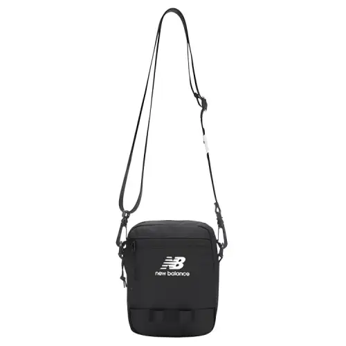 New Balance Fabric Shoulder Bag, Crossbody Bag Unisex Black