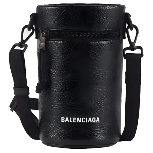Balenciaga Sheepskin Water Bottle Bag, Handbag, Shoulder Bag Men's Black