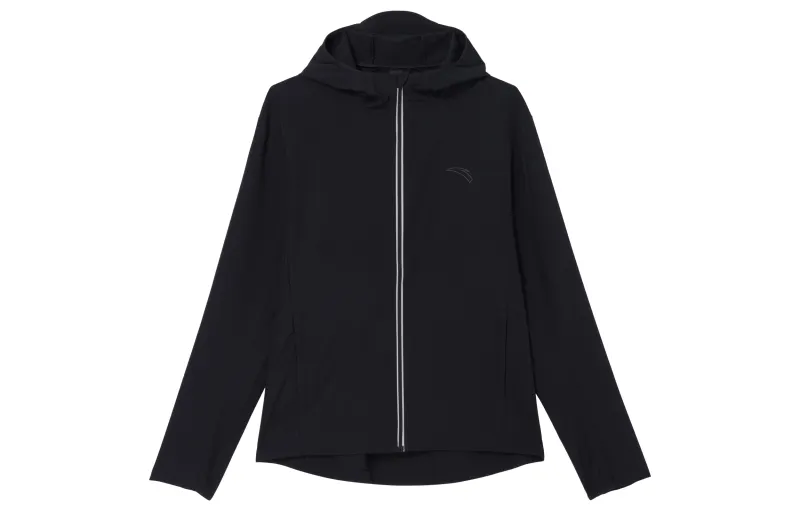 Anta Running Collection Waterproof, Windproof, Breathable, And Abrasion Resistant Windbreaker Jacket Men's Basic Black