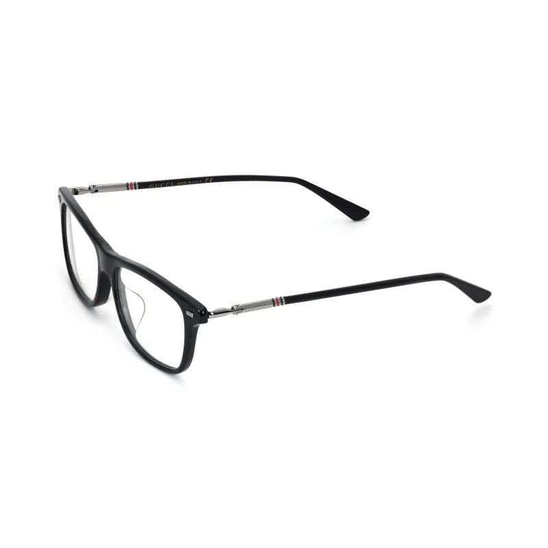 GUCCI Web Rectangular Eyeglass Frames Men's Black