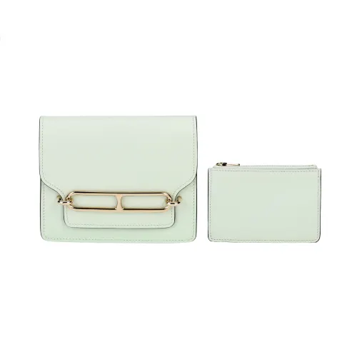 HERMES Roulis Evercolor Calfskin Pig Nose Card Holder, Wallet, Waist Pack Women's 0S Vert Fizz Bubble Green