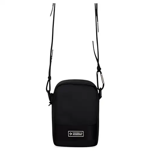 Converse Polyester Crossbody Bag, Shoulder Bag Unisex Black