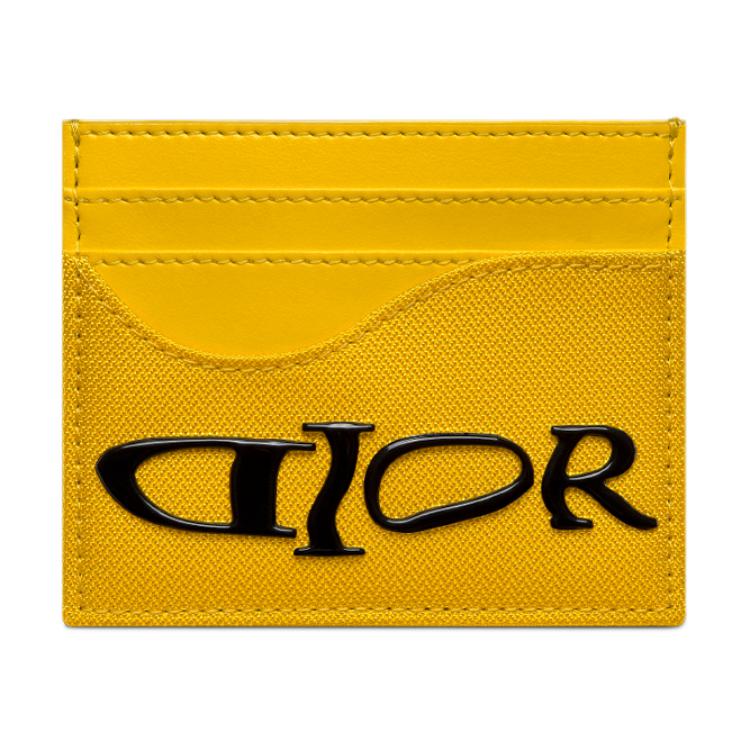 Мужской кардхолдер Dior Saddle (желтый)