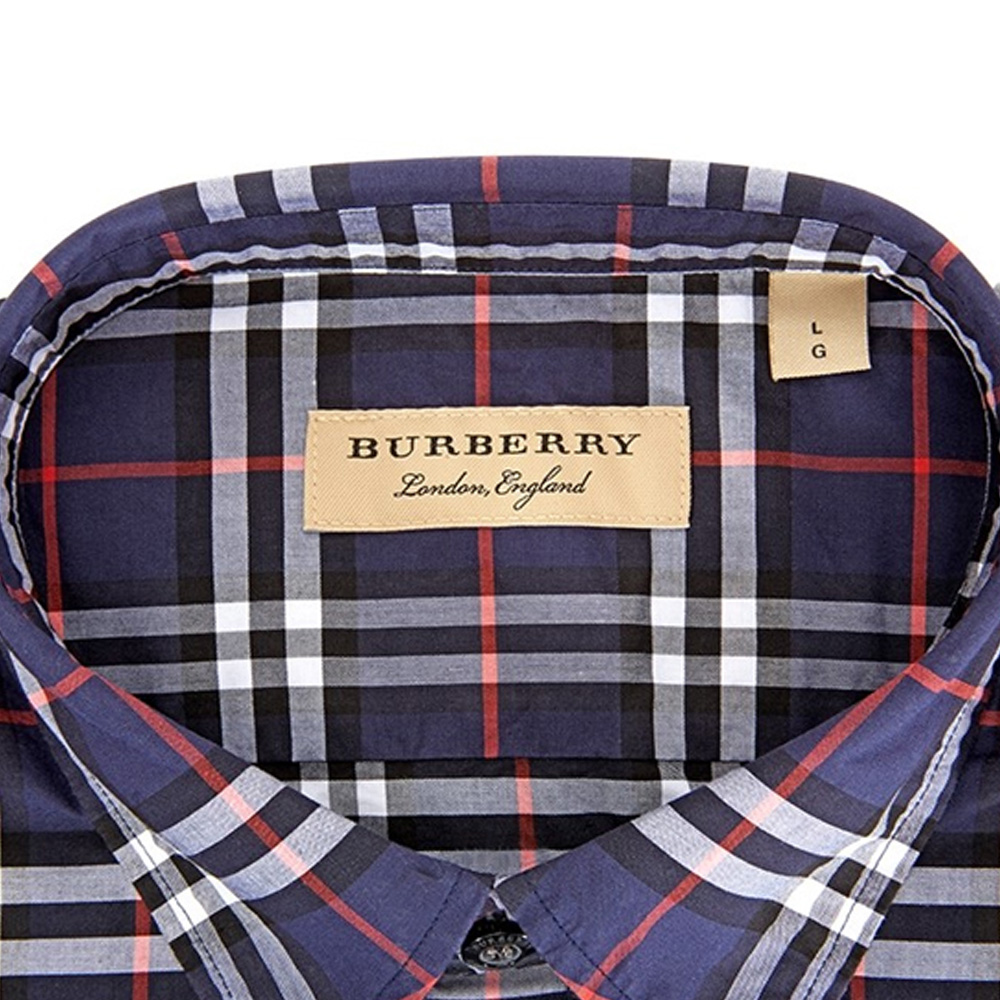 Мужская куртка-рубашка Burberry (темно-синяя) — фото 5