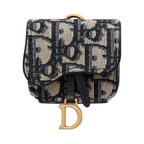 DIOR Print Saddle Bag AirPods Pro Earphone Case Unisex Blue