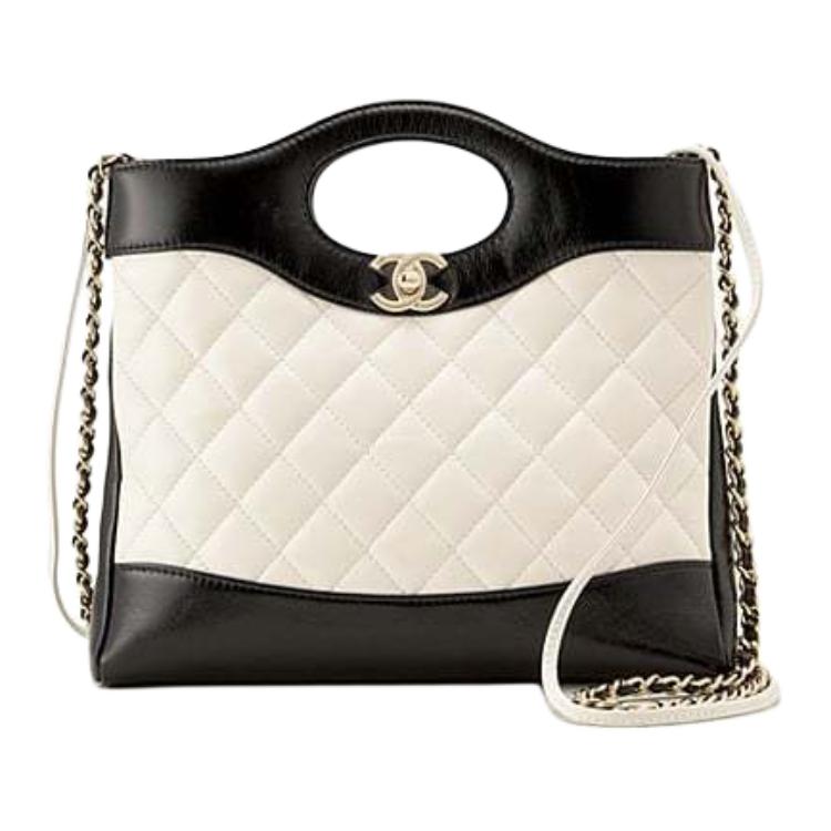 Женская сумка Chanel 31bag (черно-белая)