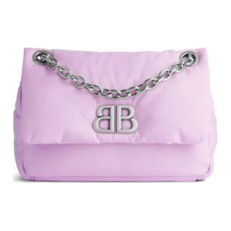 Balenciaga Nylon Handbag, Shoulder Bag Mini Women's Lavender