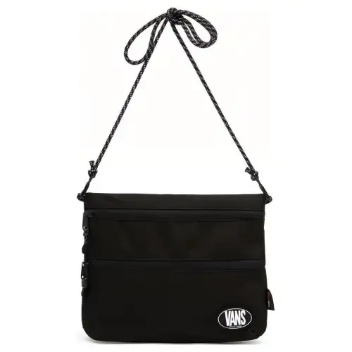 Vans Polyester Shoulder Bag, Crossbody Bag Regular Unisex Black