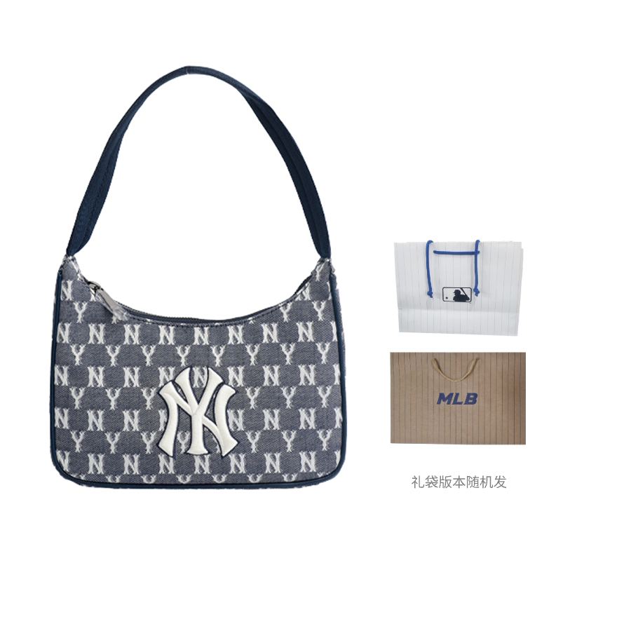 Сумка MLB Monogram (темно-синяя)