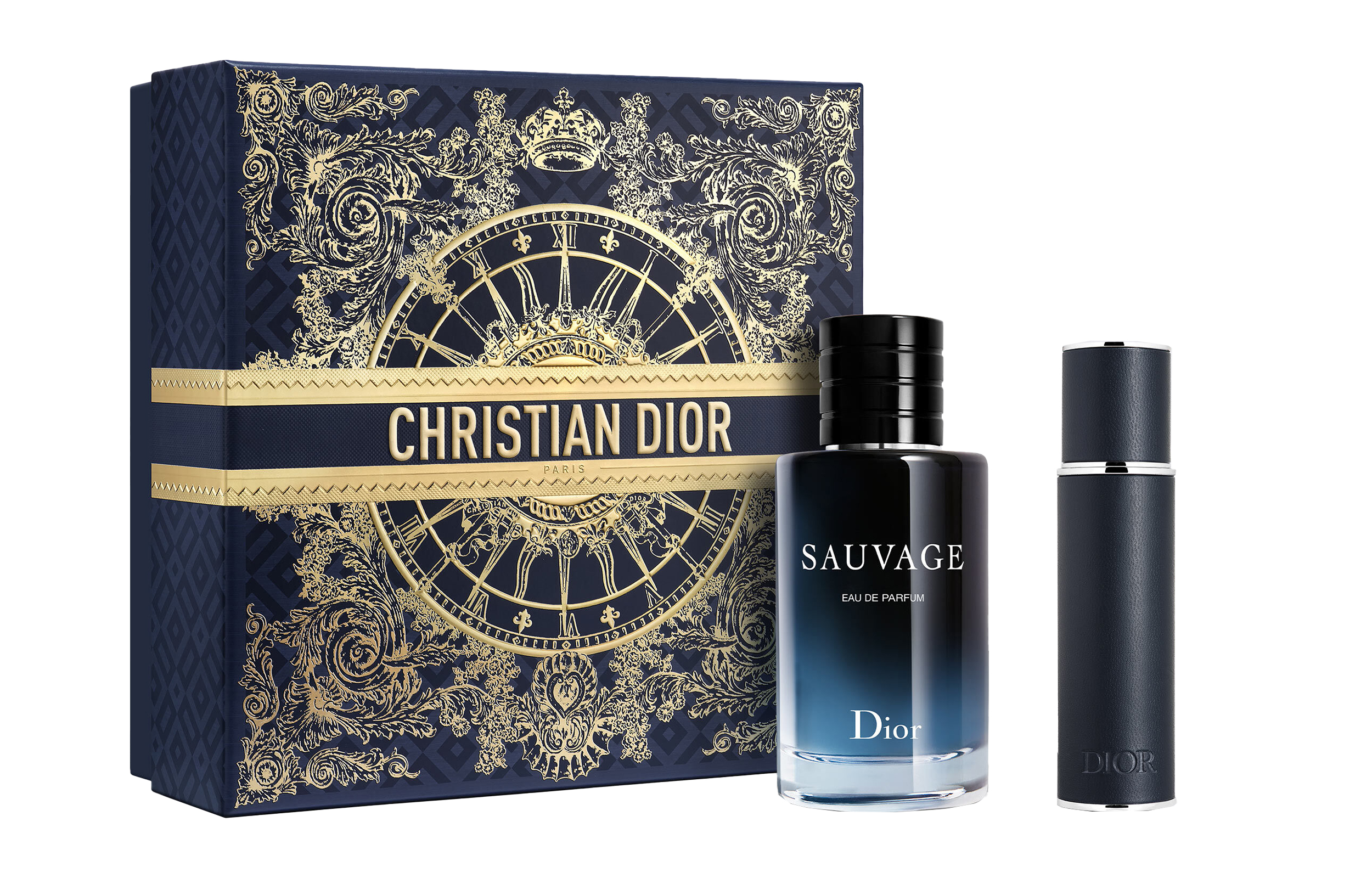 DIOR Handheld perfume, golden set, lemon lavender gift box, graduation party, Sichuan pepper, 100 ml, 10 ml
