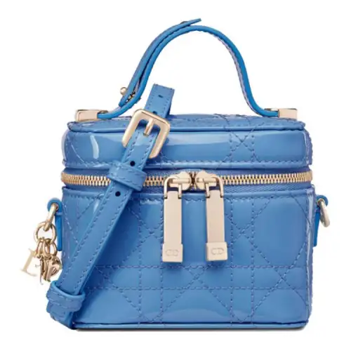 DIOR Lady Dior Wicker Pattern Cow Leather Shoulder Bag, Crossbody Bag, Handbag Extra Mini Women's