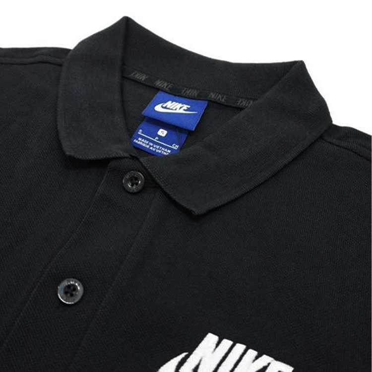 Мужская футболка Nike Sportswear LogoPolo (черная) — фото 6