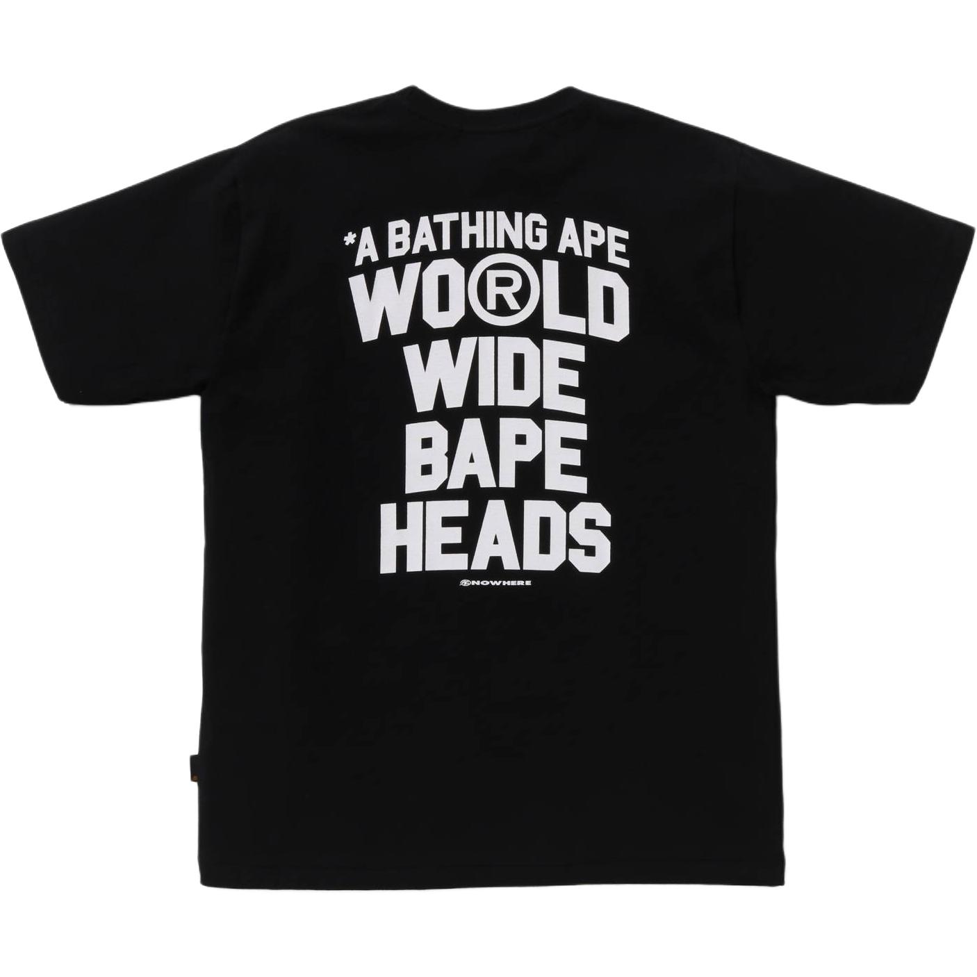 Мужская футболка A BATHING APE (черная) — Черный — фото 2
