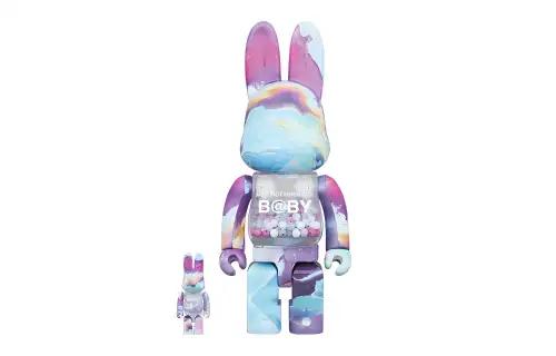 BE@RBRICK 400%100% R@BBRICK MY FIRST B@BY MARBLE Ver.Nebula Usagi Chiaki Trendy Doll 8cm/32cm