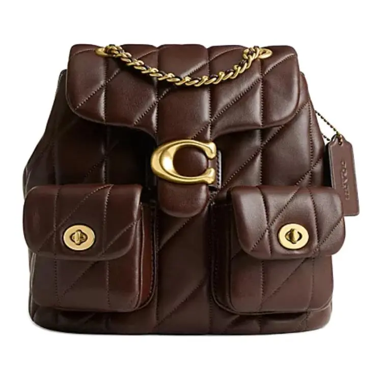 COACH Tabby Leather Backpacks Women's Brown