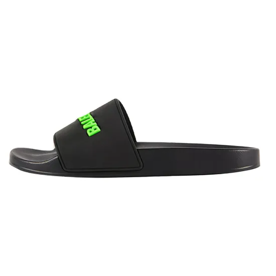 Balenciaga Pool Slide Black Fluo Green Women's