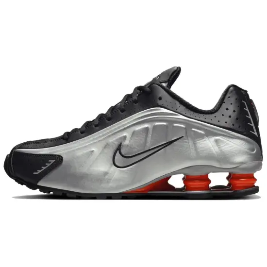 Nike Shox R4 Black Metallic Silver 2025