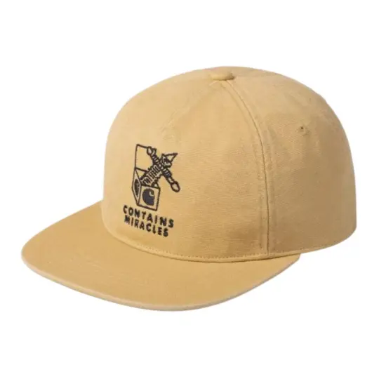 Carhartt WIP Cotton Baseball Caps Unisex Beige Yellow