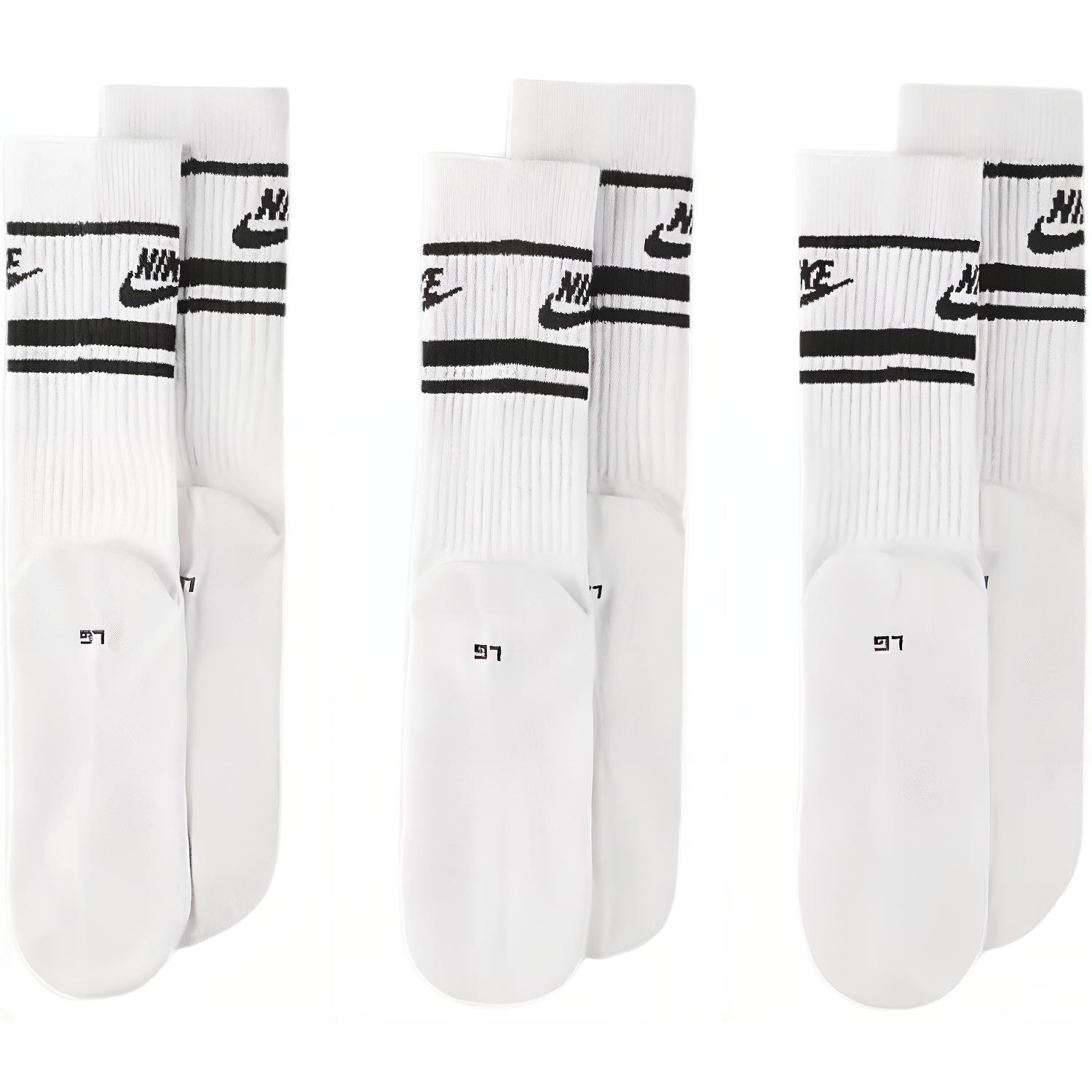 Nike Crew Socks Men’s 3 Pack White