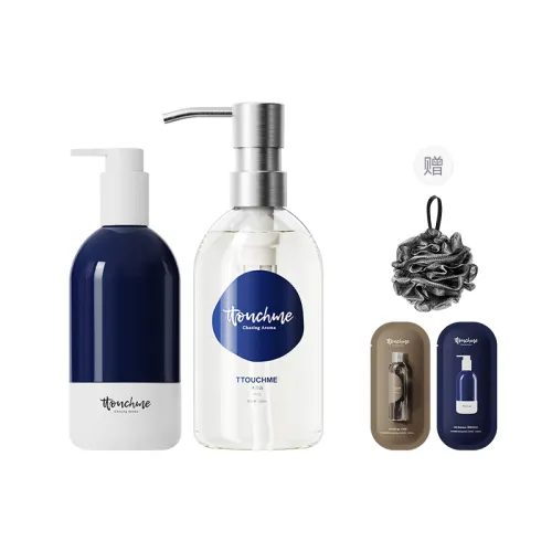 Perfumed shower gel, moisturizing refreshing shampoo amino acid based strongly flavoured, set, dandruff removal, adds volume, long-term effect, 550 ml, 300 ml