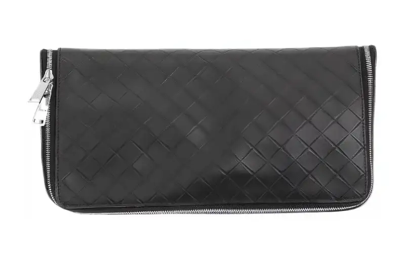 Bottega Veneta Leather Toiletry Bag Men's Black