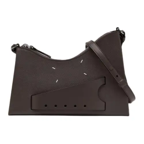 Maison Margiela Leather Crossbody Bag, Shoulder Bag Women's Coffee