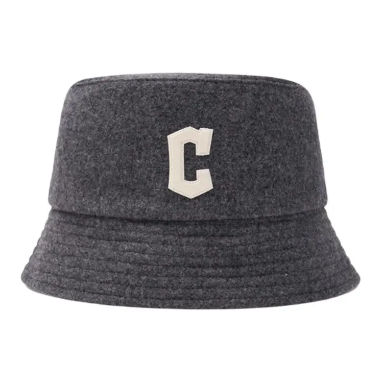 MLB Sheep Wool Bucket Hats Unisex Gray