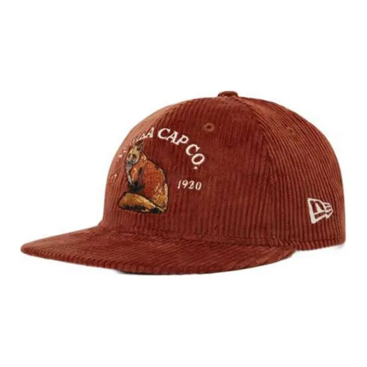New Era Cotton Baseball Caps Unisex Brown Red
