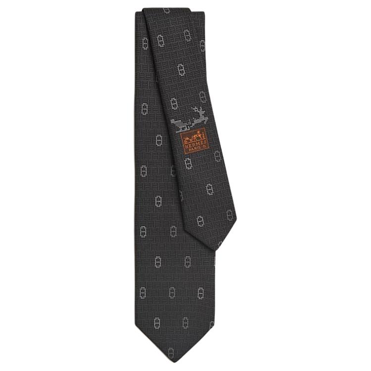 Мужской галстук Hermes HERMES (черный)