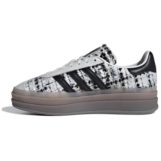 Adidas Originals GAZELLE BOLD Skateboard Shoes Unisex Low-Top White Black