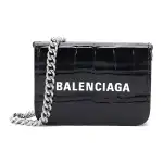 Balenciaga Cash Cow Leather Chain Bag, Crossbody, One Shoulder, Wallet Mini Women's