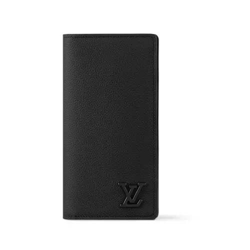 LOUIS VUITTON Grain Calfskin Wallet Men's Black