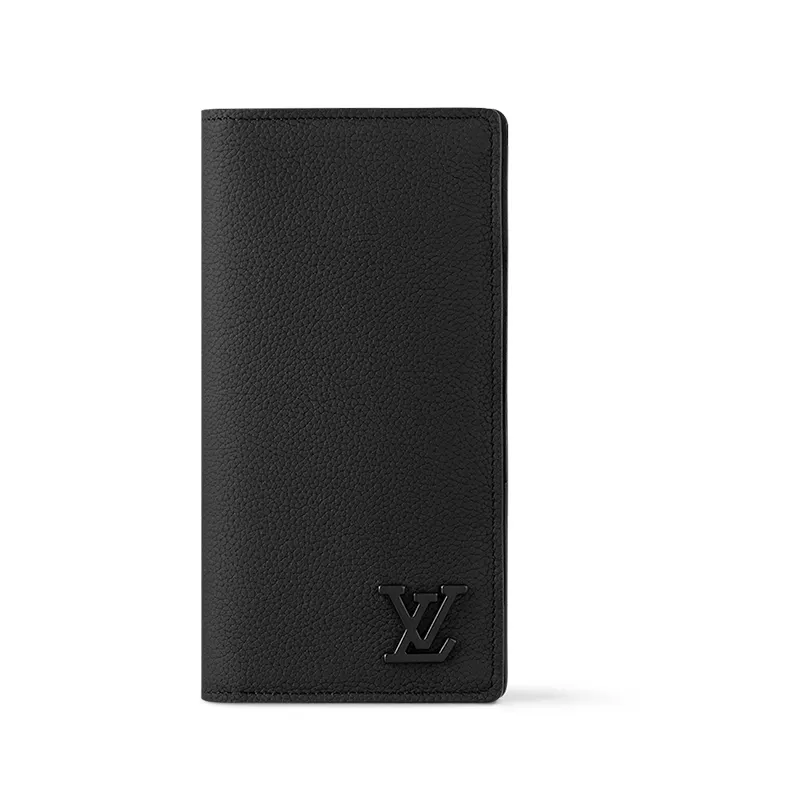 LOUIS VUITTON Grain Calfskin Wallet Men's Black