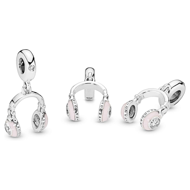 Женский Pandora Розовые наушники (серебряный) — фото 5