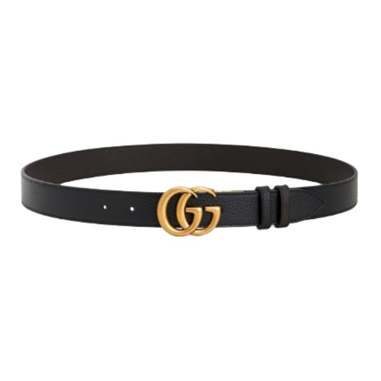 Мужской ремень Gucci GG Marmont (черный)