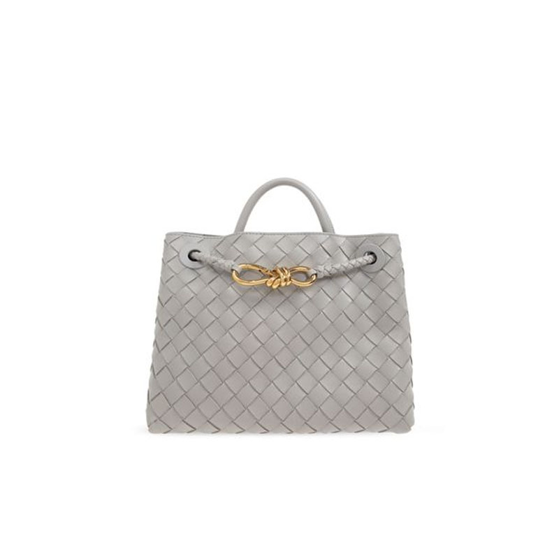 Bottega Veneta Andiamo Sheepskin Shoulder Bag, Crossbody Bag, Handbag Small Women's Gray